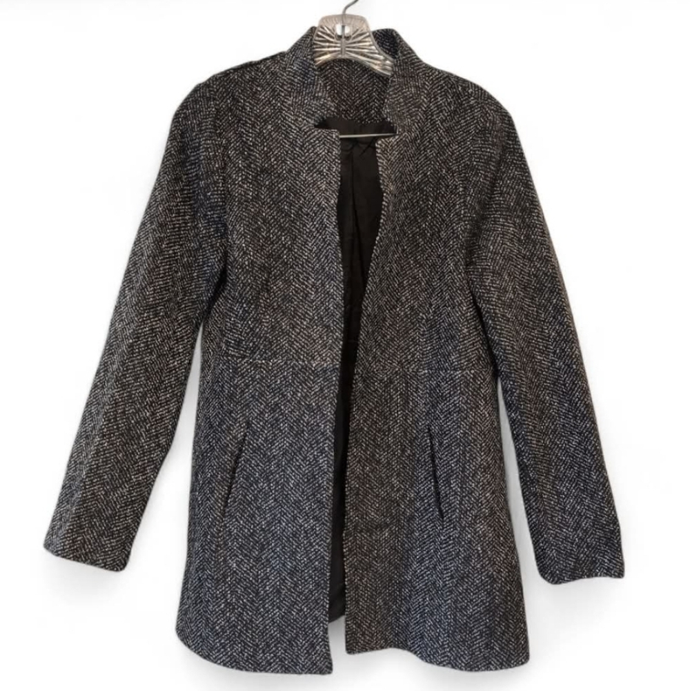 Women's Black Tweed Coat